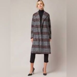 ML MELANIE LYNE wrap long fall jacket size medium